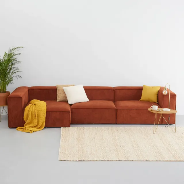 NOUS Living hoekbank Igor hoek links - terracotta, foto 2