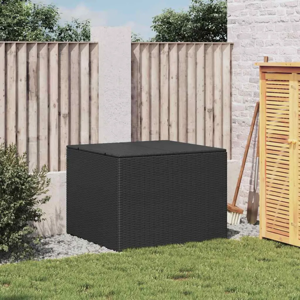 vidaXL Tuinbox 291 L poly rattan zwart, foto 3