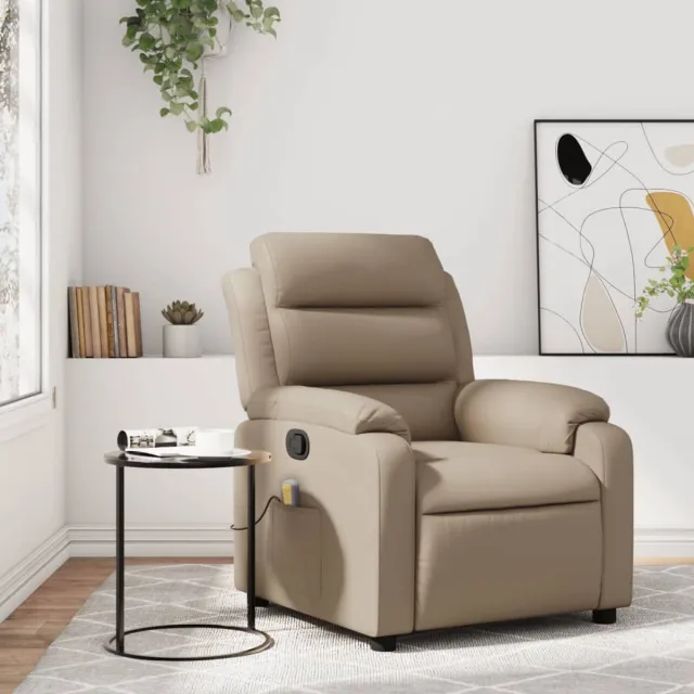 vidaXL Massagestoel - verstelbaar - kunstleer - cappuccinokleurig