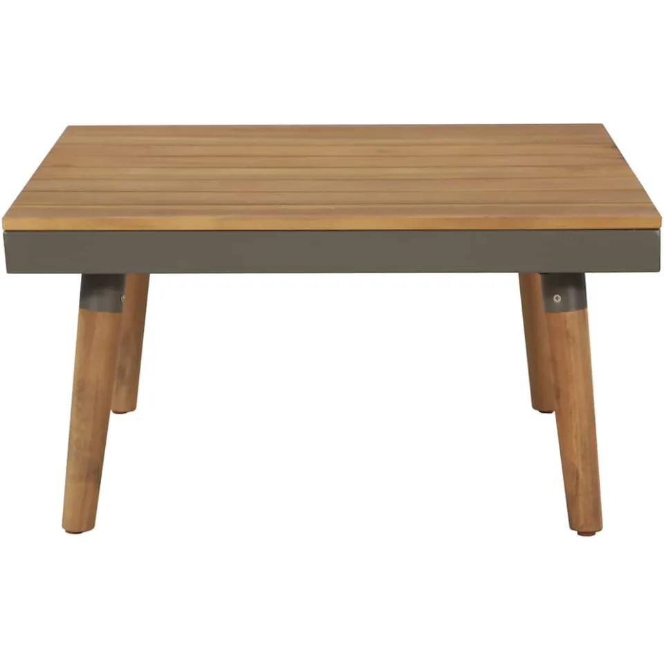 vidaXL 4-delige Loungeset met kussens massief acaciahout bruin, foto 4