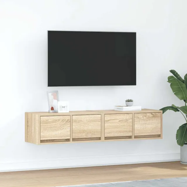 vidaXL Tv-meubelen 2 st 60x31x25,5 cm bewerkt hout sonoma eikenkleurig, foto 2