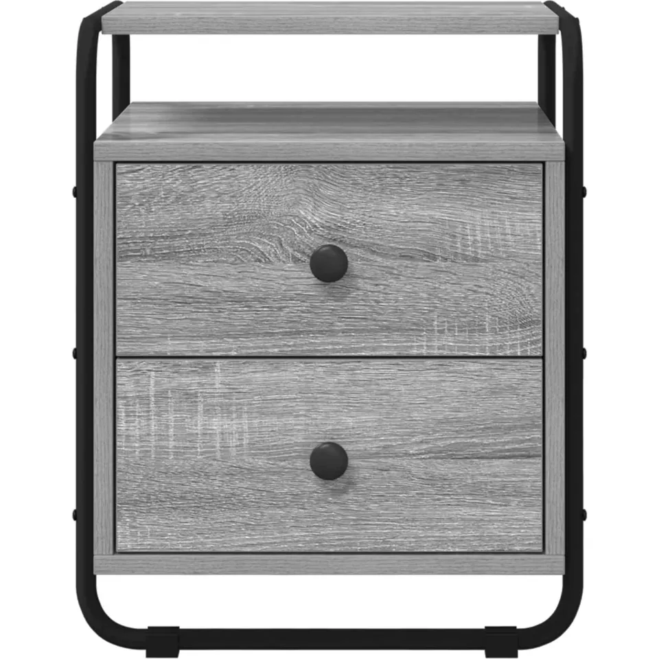 vidaXL Nachtkastje Grijs Sonoma 40 x 36,5 x 50 cm Bewerkt hout, foto 4
