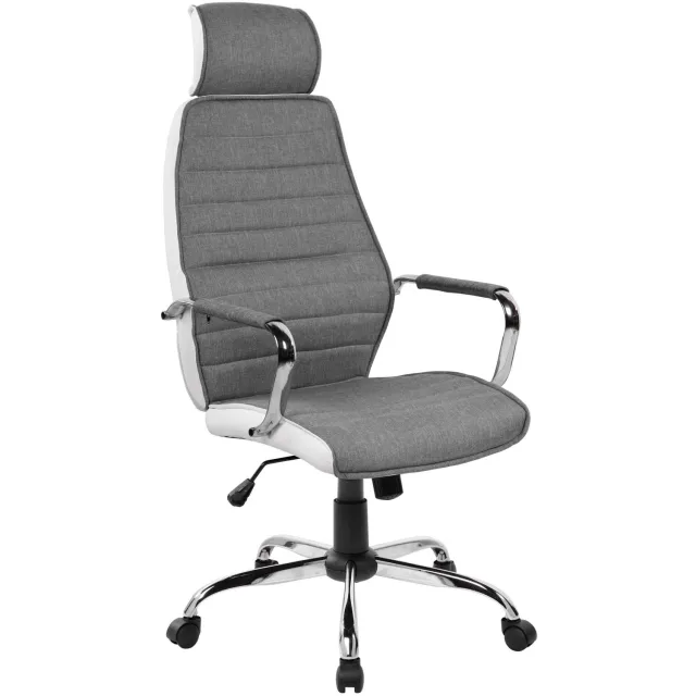 Furnitex QZY-41H - Bureaustoel - Draaibaar - TILT-mechanisme - Grijs/wit Grijs;Wit