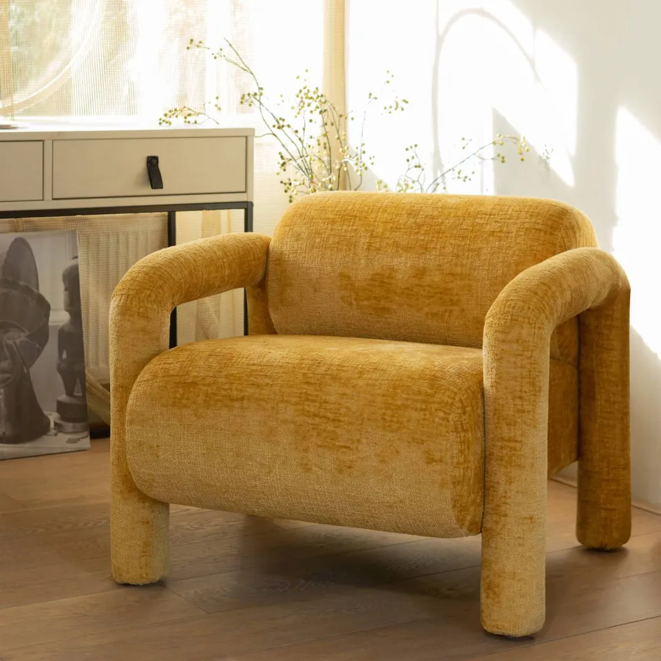 WOOOD Lenny Fauteuil - Dessin - Grijsblauw - 65x76x82, foto 5