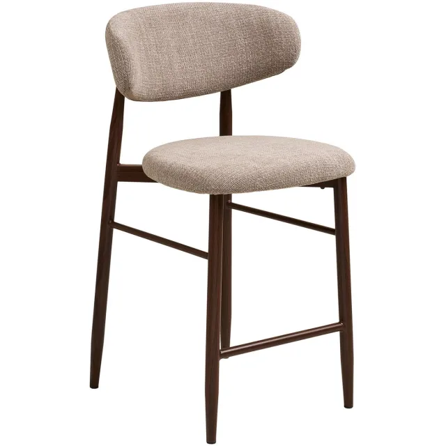 House Nordic Barstoel Levanto - Zand Hout - Set van 2