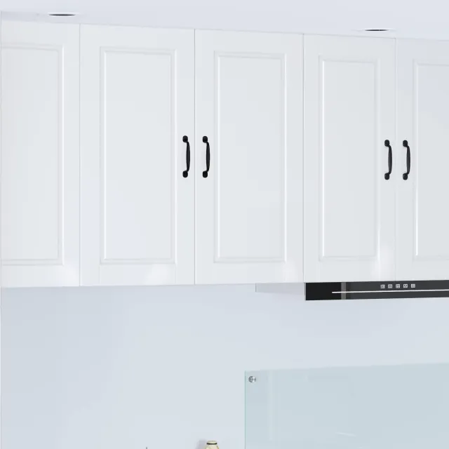 vidaXL Wandkast PORTO Hoogglans Wit 80 x 31 x 80 cm Bewerkt hout