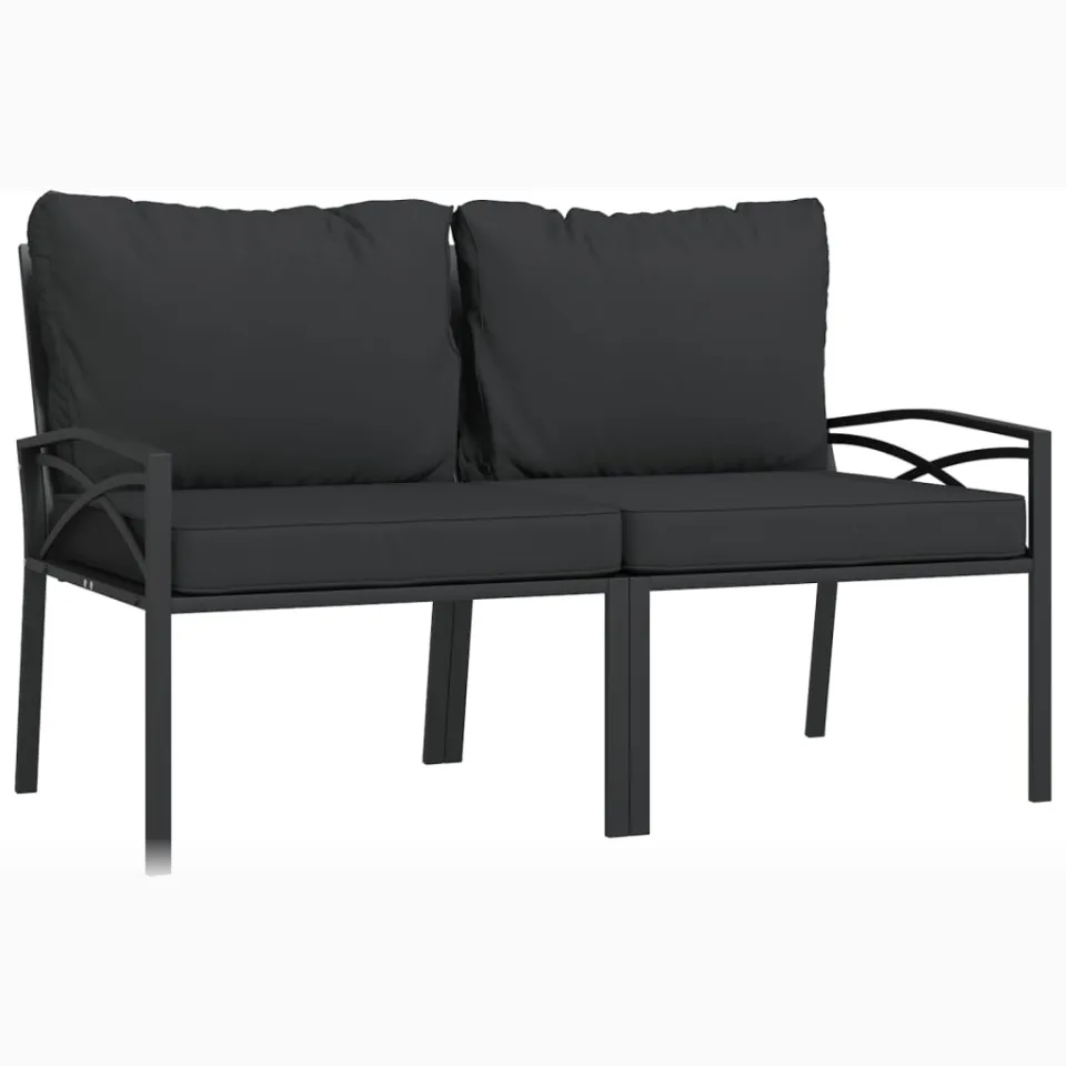 vidaXL 7-delige Loungeset met kussens staal grijs, foto 3