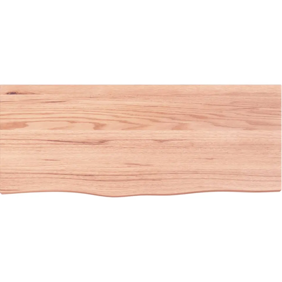 vidaXL Tafelblad 100x40x(2-6)cm behandeld massief eikenhout lichtbruin
