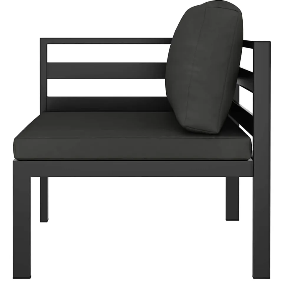 vidaXL 5-delige Loungeset met kussens aluminium antraciet, foto 3