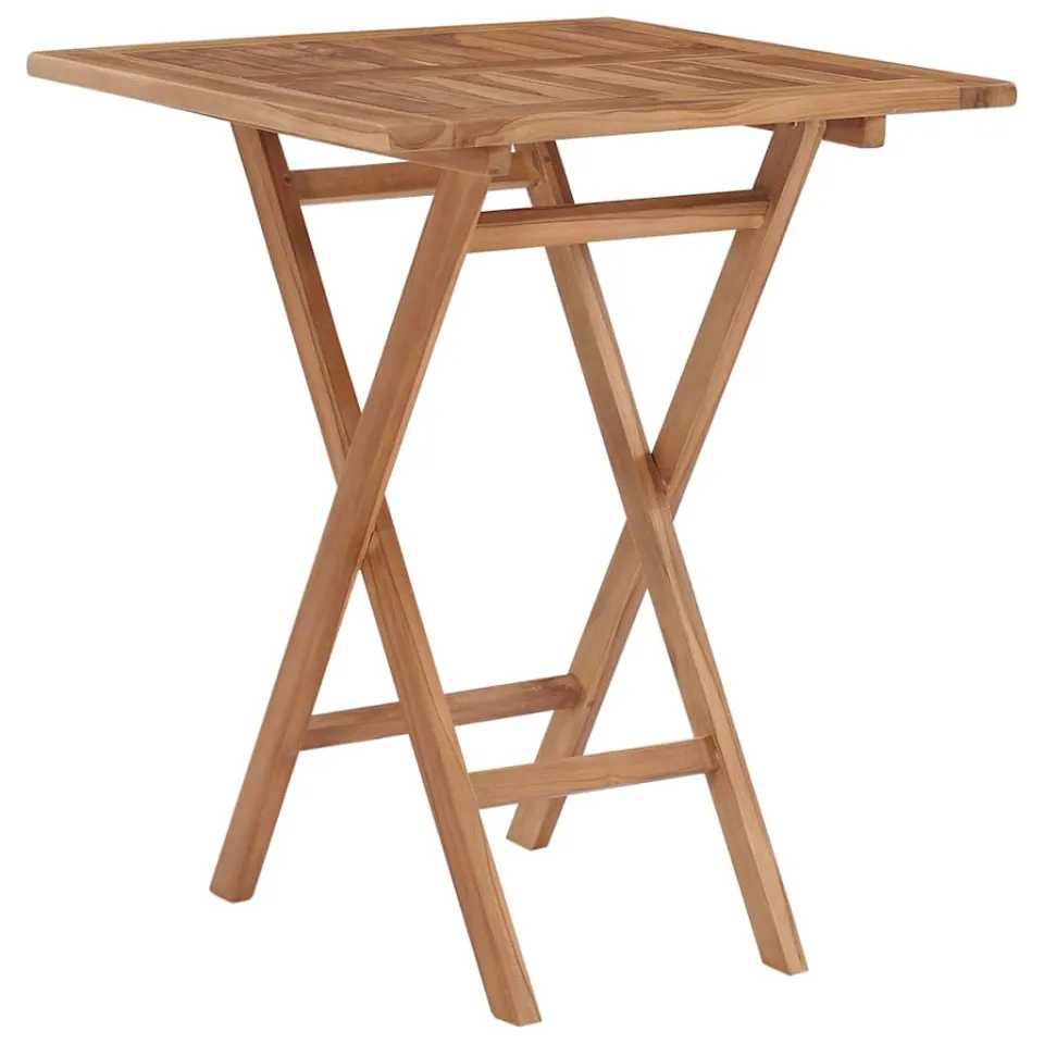 vidaXL Tuintafel inklapbaar 60x60x75 cm massief teakhout Bruin