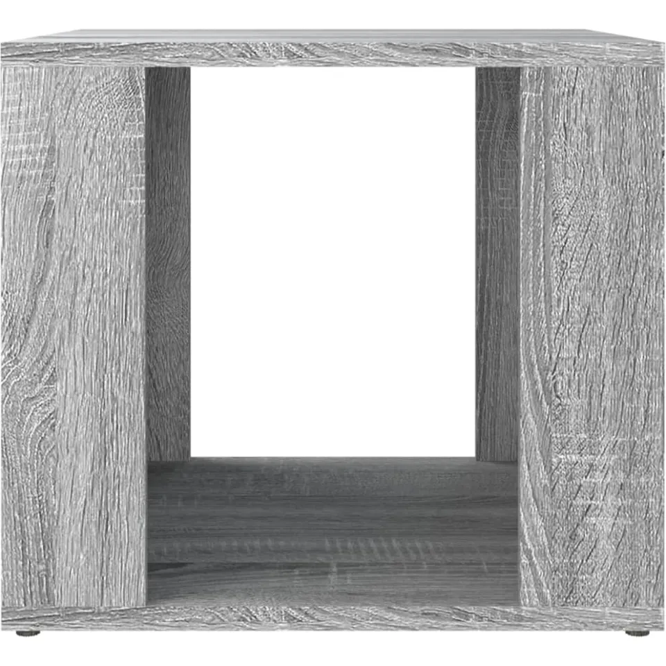 vidaXL Nachtkastje 41x40x36 cm bewerkt hout grijs sonoma eikenkleur
