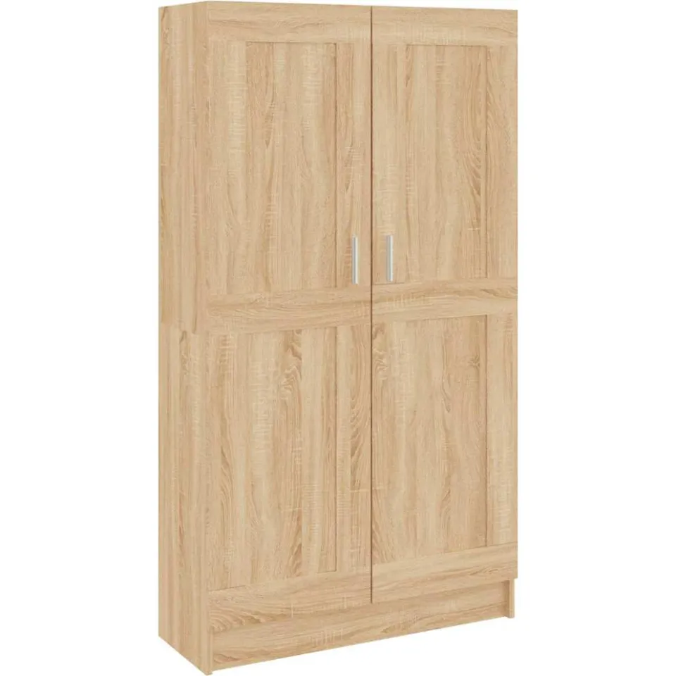 vidaXL Boekenkast 82,5x30,5x150 cm bewerkt hout sonoma eikenkleurig, foto 3