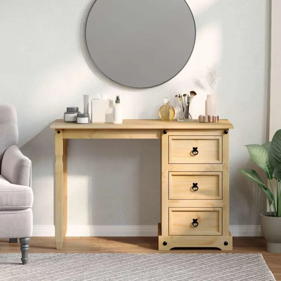 vidaXL Kaptafel Corona 110x47x75 cm massief grenenhout bruin, foto 2