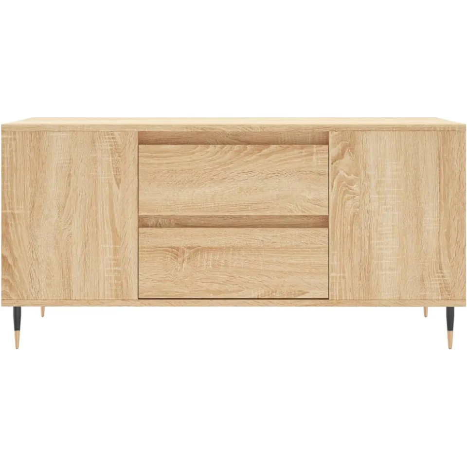 vidaXL Salontafel 102x44,5x50 cm bewerkt hout sonoma eikenkleurig Bruin