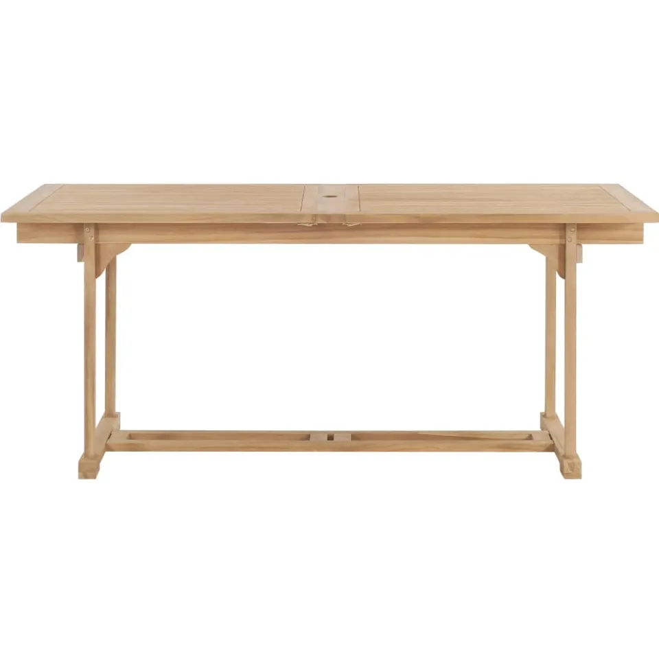 vidaXL Tuintafel verlengbaar 180-280x100x75 cm massief teakhout bruin, foto 2