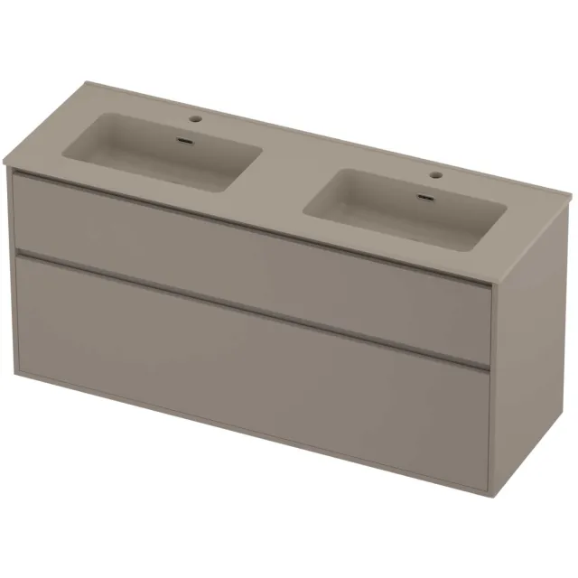 Proline Tribute Badmeubelset Porselein Elegant 2 Gaten 140x46x67 cm Mat Crème Cotton Clay Beige