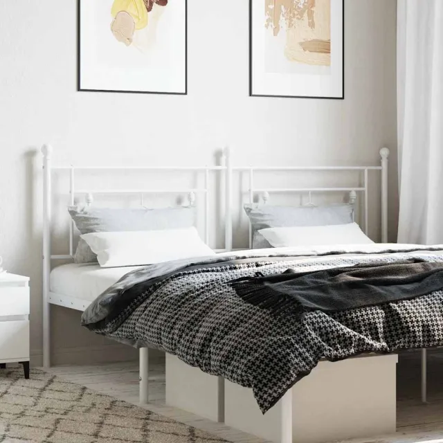 vidaXL Vervangend hoofdbord 180 cm metaal wit