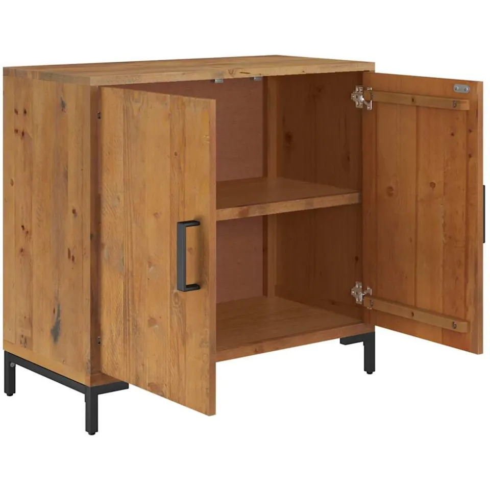 vidaXL Dressoir 75x35x70 cm massief grenenhout bruin, foto 4