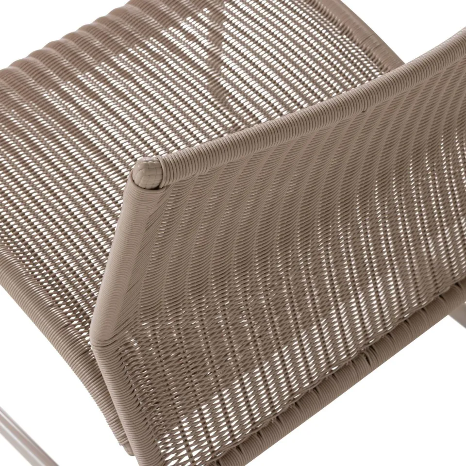 WOOOD West Tuin Loungestoel - Kunststof - Zand - 67x78x70, foto 5