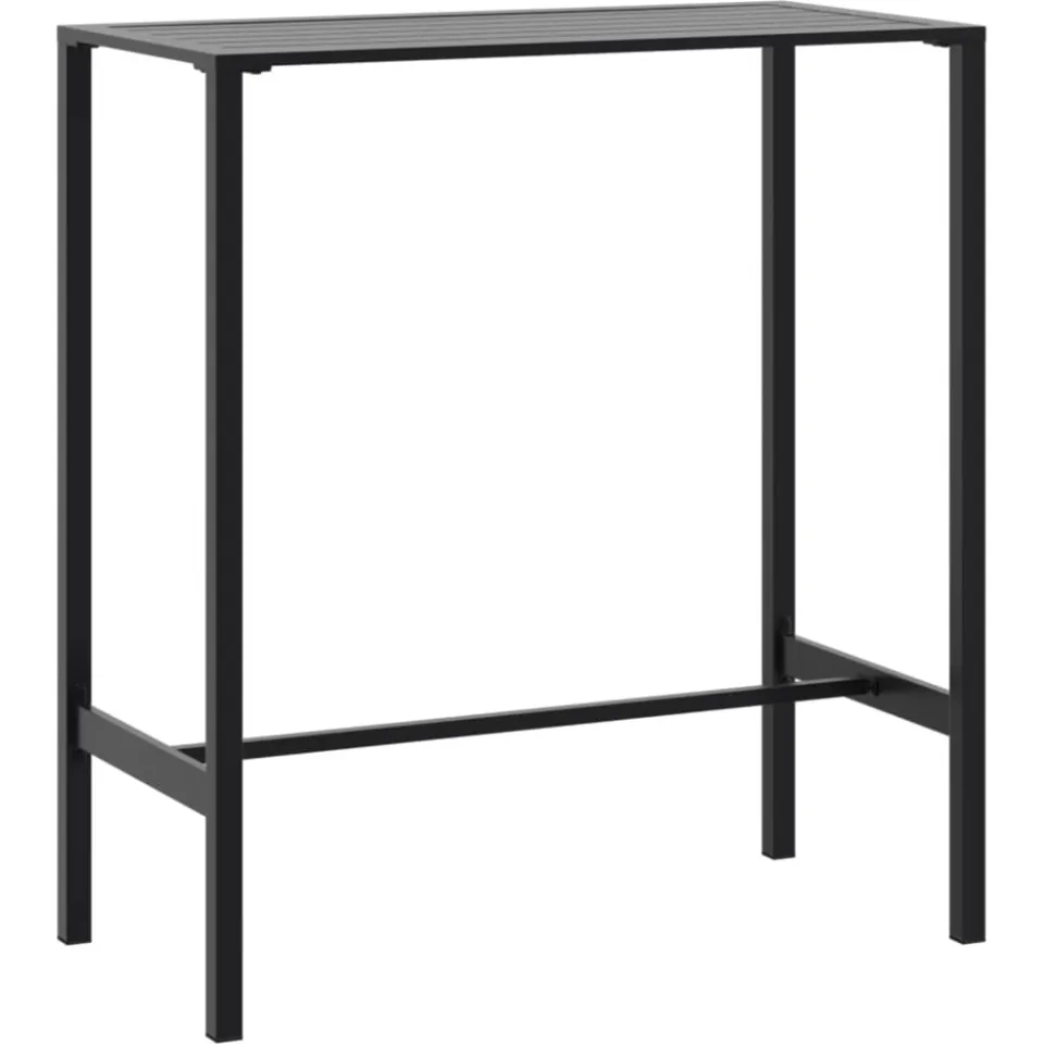vidaXL Bartafel 100x50x110 cm gepoedercoat staal zwart