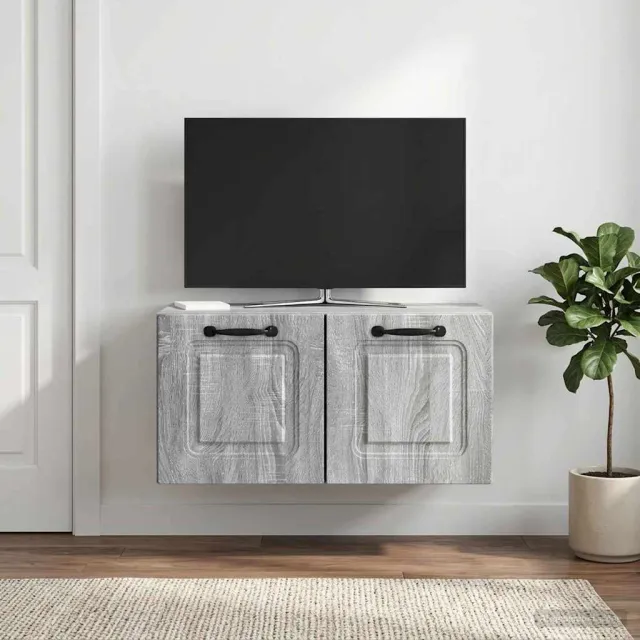 vidaXL Wandbeugel TV-kast Grijs sonoma 59,5 x 31 x 30 cm Bewerkt hout