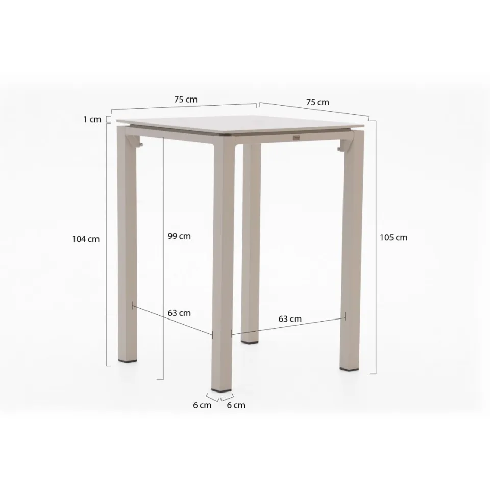 Intenso Furniture Intenso Isorella/Trecenta 75cm barset 3-delig bruin, foto 3