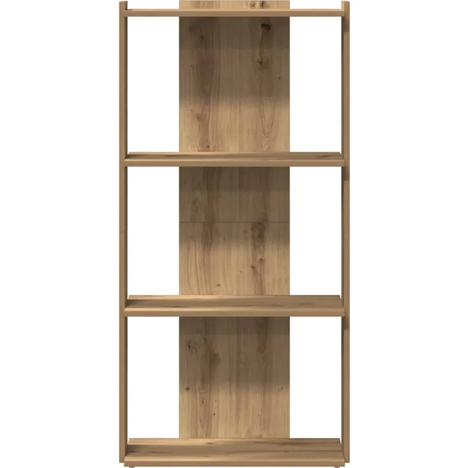 vidaXL Boekenkast 3-laags 60x30x120 cm bewerkt hout artisanaal eiken, foto 4