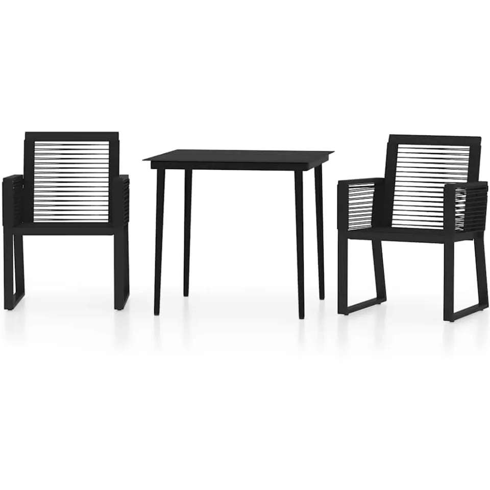 vidaXL 3-delige Tuinset zwart, foto 3