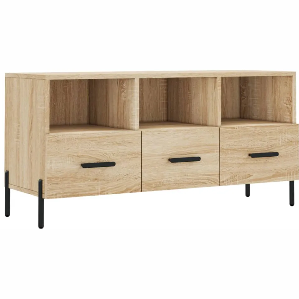 vidaXL Tv-meubel 102x36x50 cm bewerkt hout sonoma eikenkleurig, foto 3
