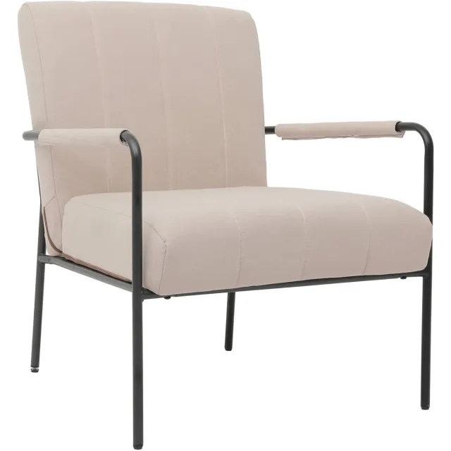 SVITA KYLE Lounge Chair - Gestoffeerde stoel Accentstoel Woonkamer met armleuning Beige