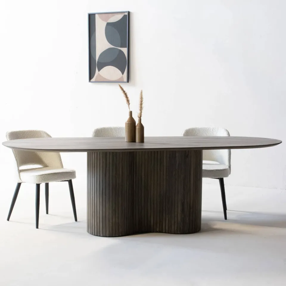 Giga Meubel Eettafel Ava - Ovaal - Mangohout - 240cm, foto 4