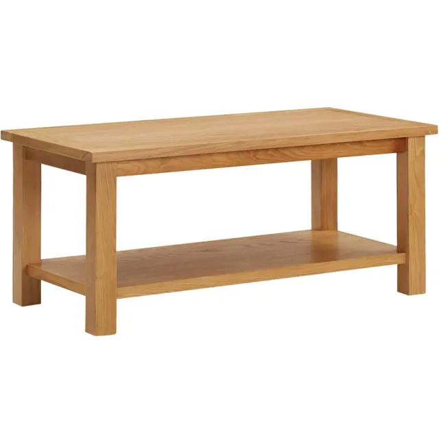 vidaXL Salontafel 90x45x40 cm massief eikenhout, foto 2