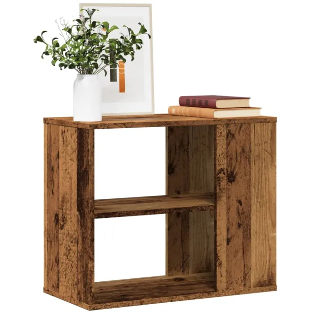 vidaXL Bijzetkast 60x30x50 cm bewerkt hout oud houtkleurig Bruin