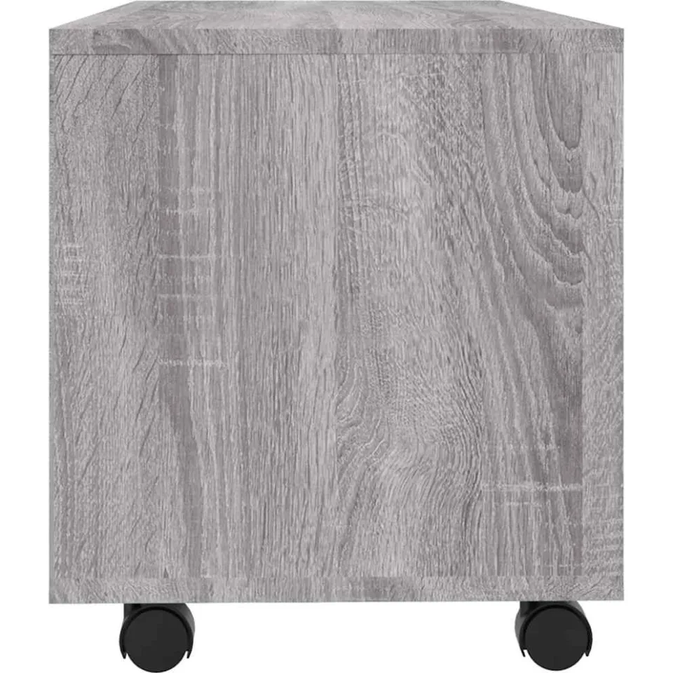 vidaXL Tv-meubel met wieltjes 90x35x35 cm bewerkt hout grijs sonoma, foto 4
