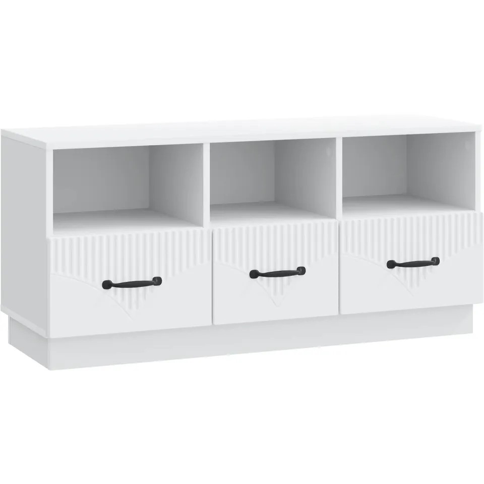 vidaXL TV-kast met lade Wit 102 x 34,5 x 47 cm Bewerkt hout, foto 3
