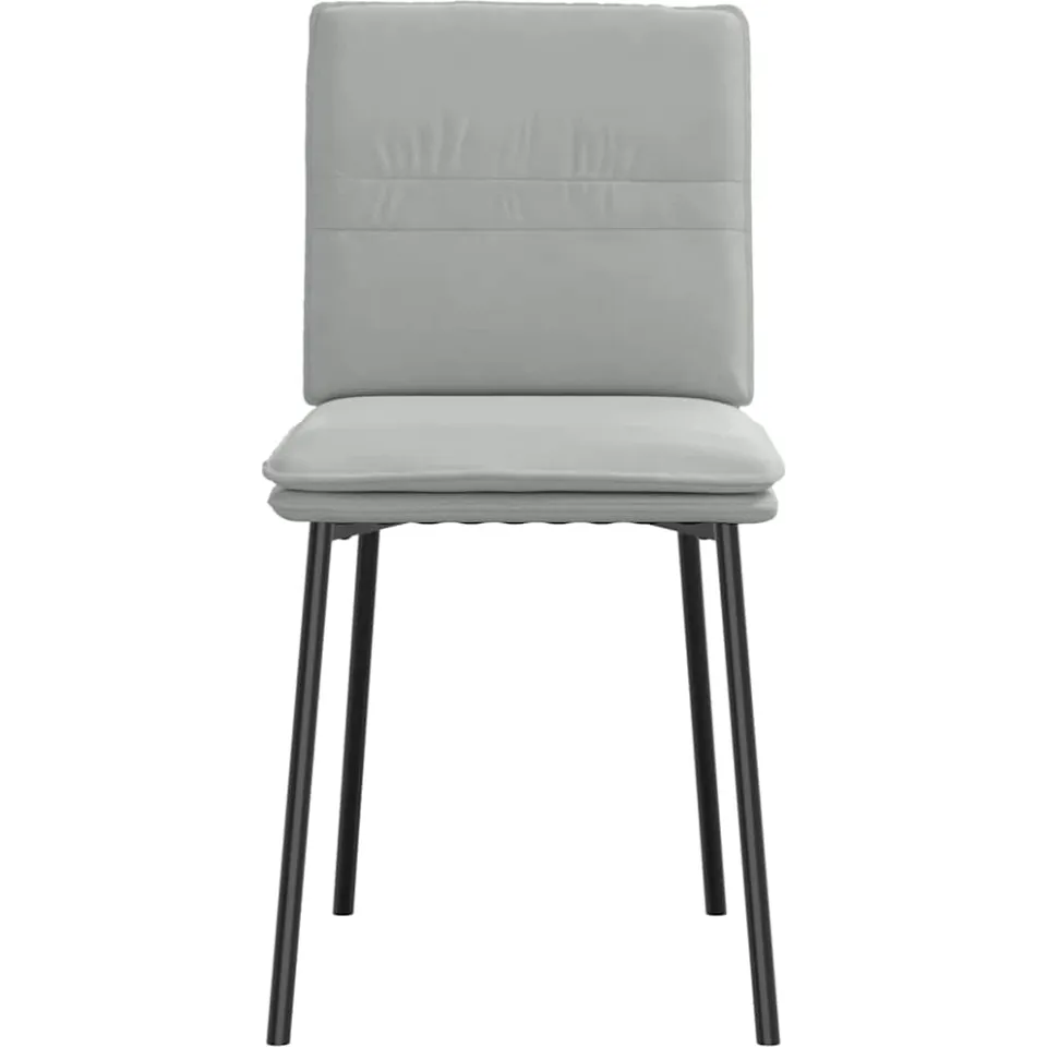 vidaXL Eetkamerstoelen 4 st fluweel lichtgrijs grijs, foto 4