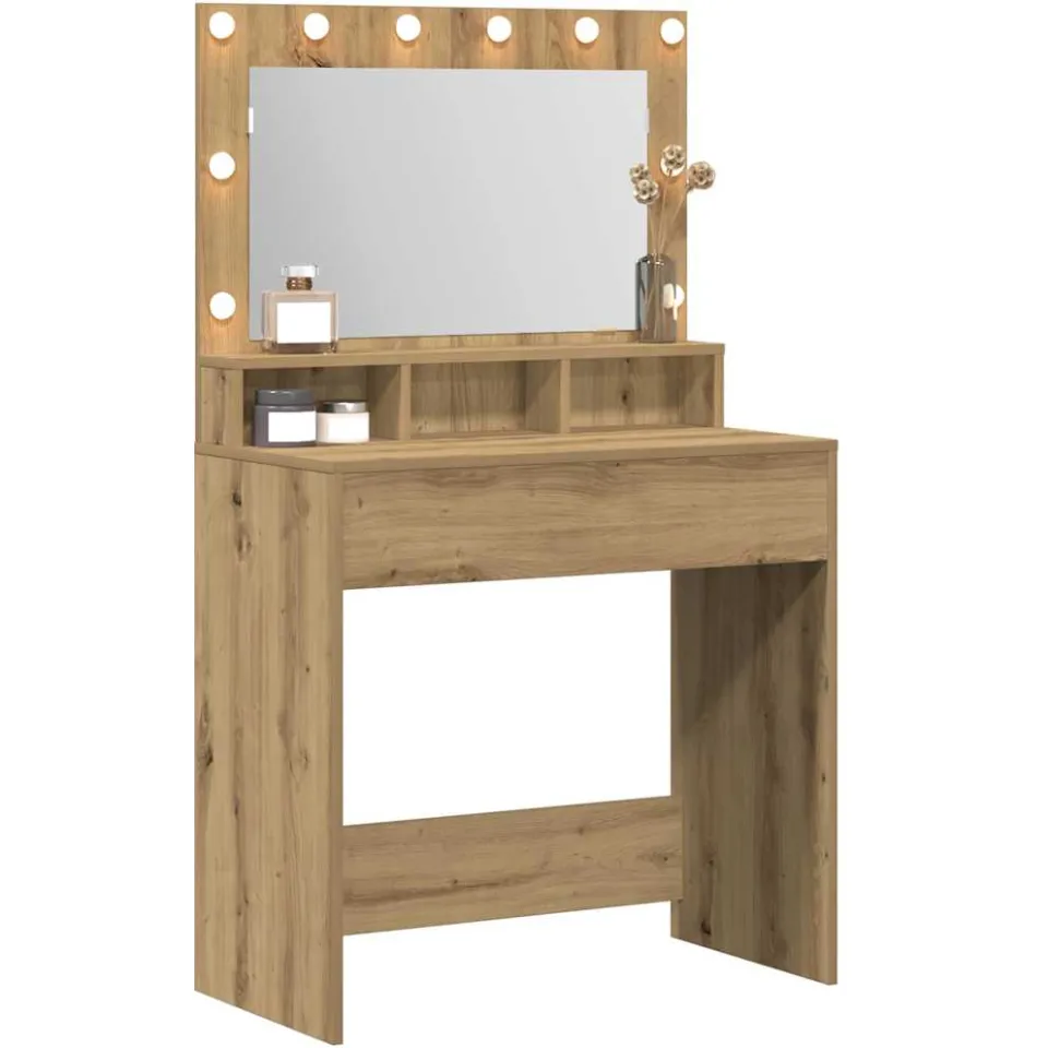vidaXL Plafondtafel Artisan Eiken 75,5 x 41 x 135 cm Bewerkt hout Bruin