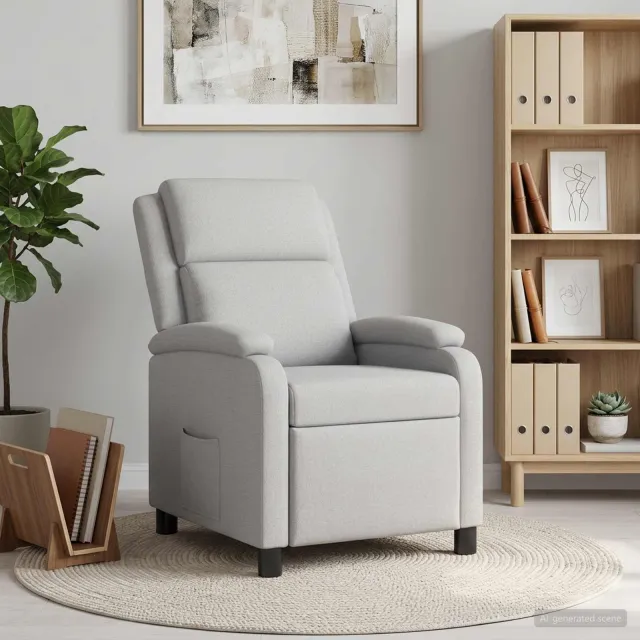 vidaXL Relaxfauteuil Wolkengrijs Stof grijs