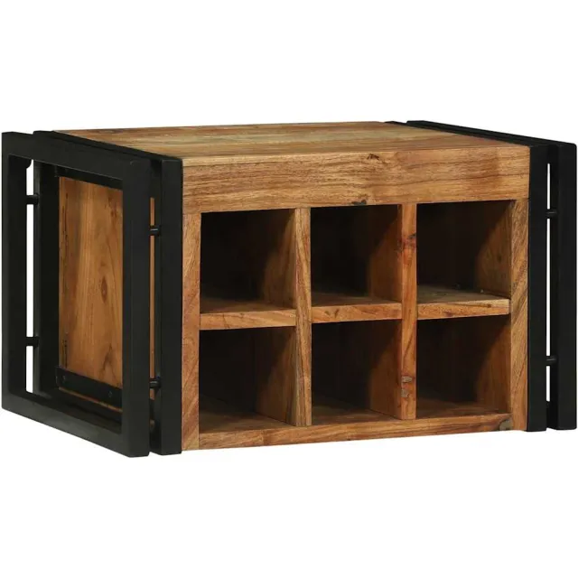 vidaXL Wijnrek 2 st 46 x 35 x 27,5 cm Massief Acaciahout Bruin