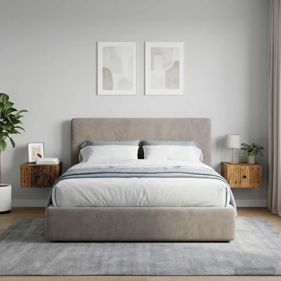 vidaXL Wandbeugel Bedkast 2 st Oud hout 33 x 34,5 x 20 cm Bewerkt hout bruin, foto 4