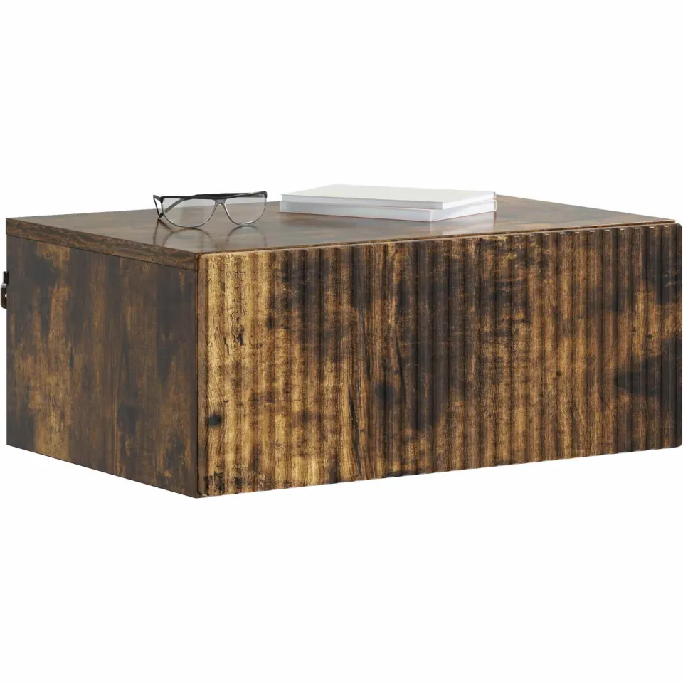 vidaXL Wandbeugel Bedkast 2 st Gerookt eiken 49 x 34,5 x 20 cm