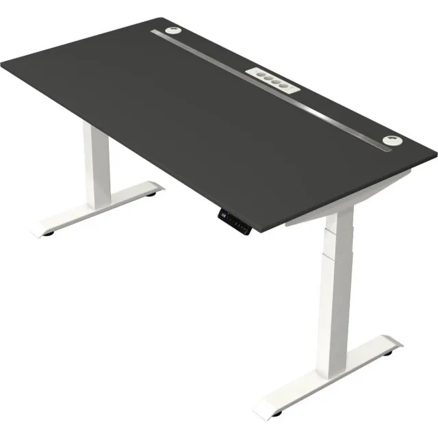 Kerkmann Zit sta bureau Move Boost 4 - 160x80cm - antraciet-wit