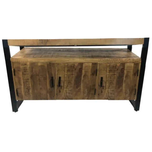 Boss & Wessing BWS Mango Wood onderkast mat zwart metaal Hout