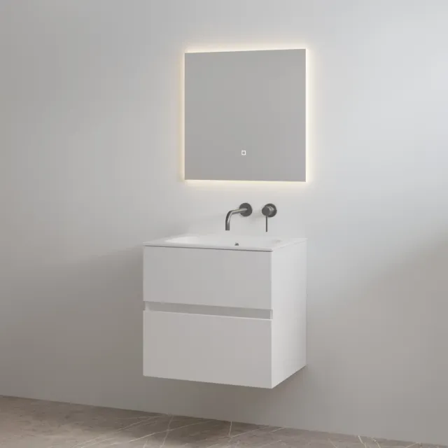 Best Design Badmeubelset zonder Kraangat Best Design Splash 60 cm Glans Wit