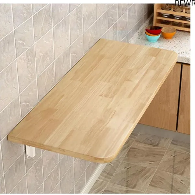 RFWR Opklapbare Wandtafel - Multifunctionele Houten Eettafel voor Ruimtebesparing Walnoot