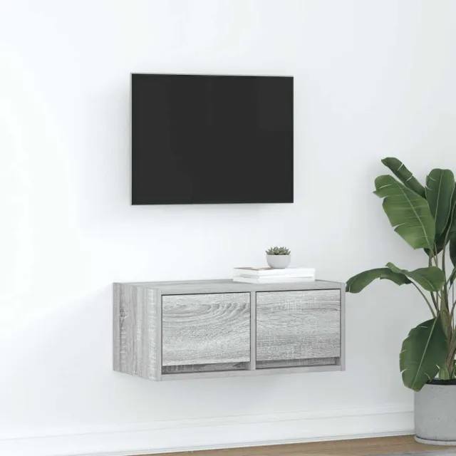 vidaXL TV-meubel 60x31x25,5 cm bewerkt hout grijs sonoma eikenkleurig, foto 2