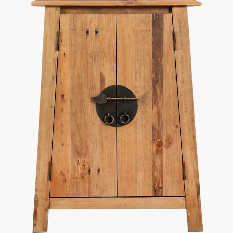 vidaXL Badkamerkastje 59x32x80 cm massief grenenhout bruin, foto 2