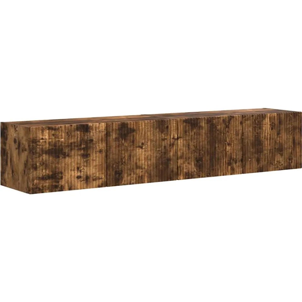 vidaXL TV Wandkast 2 st Gerookt eiken Bewerkt hout, foto 3