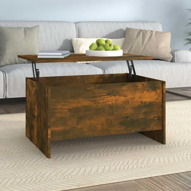 vidaXL Salontafel 80x55,5x41,5 cm bewerkt hout gerookt eikenkleurig, foto 2