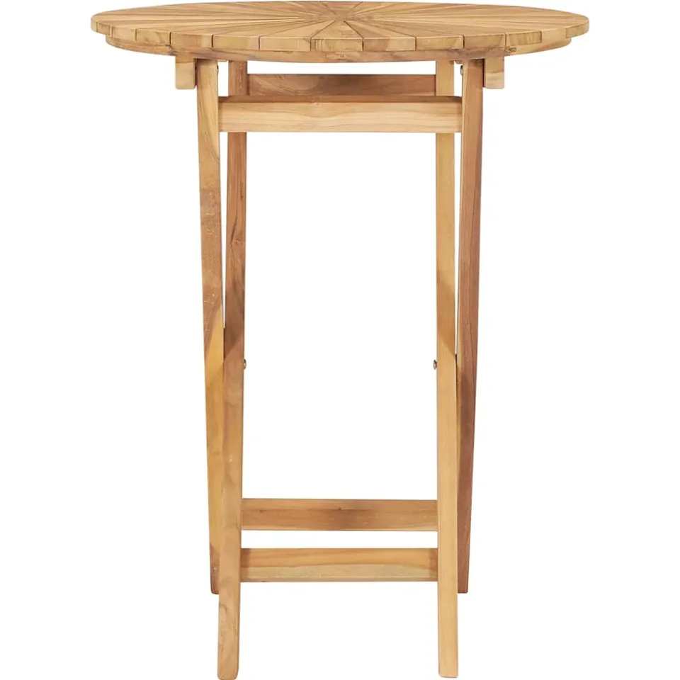 vidaXL Tuintafel inklapbaar Ø60 cm massief teakhout bruin, foto 2